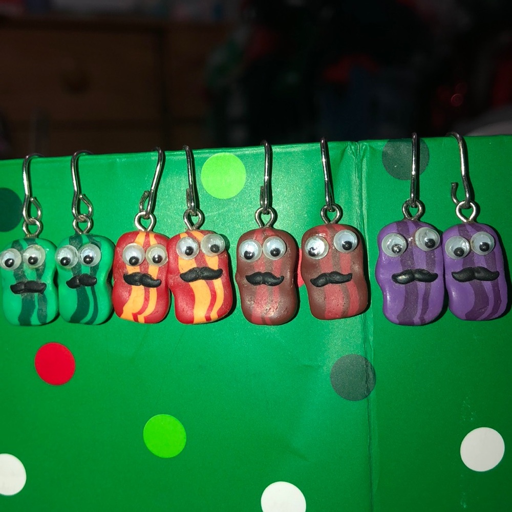 Bacon earrings